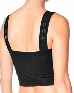 Crop top Jeanne noir-Huit Clearance