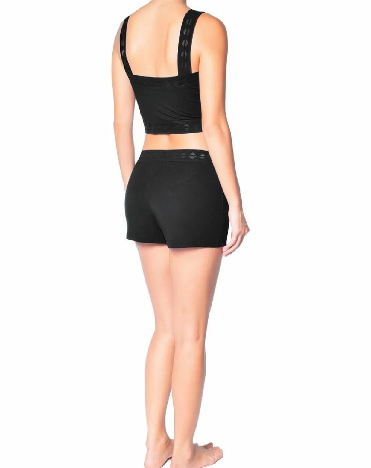 Crop top Jeanne noir-Huit Clearance