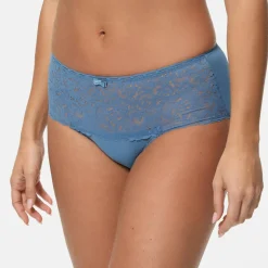Culotte Coeur Croisé Feminin Dentelle bleue-Playtex