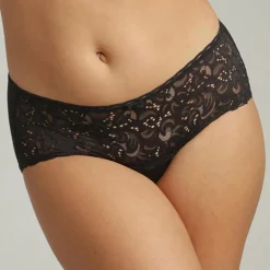 Femme Playtex Lingerie, Nuit^Culotte Coeur Croisé Feminin Dentelle noire