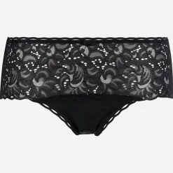 Femme Playtex Lingerie, Nuit^Culotte Coeur Croisé Feminin Dentelle noire