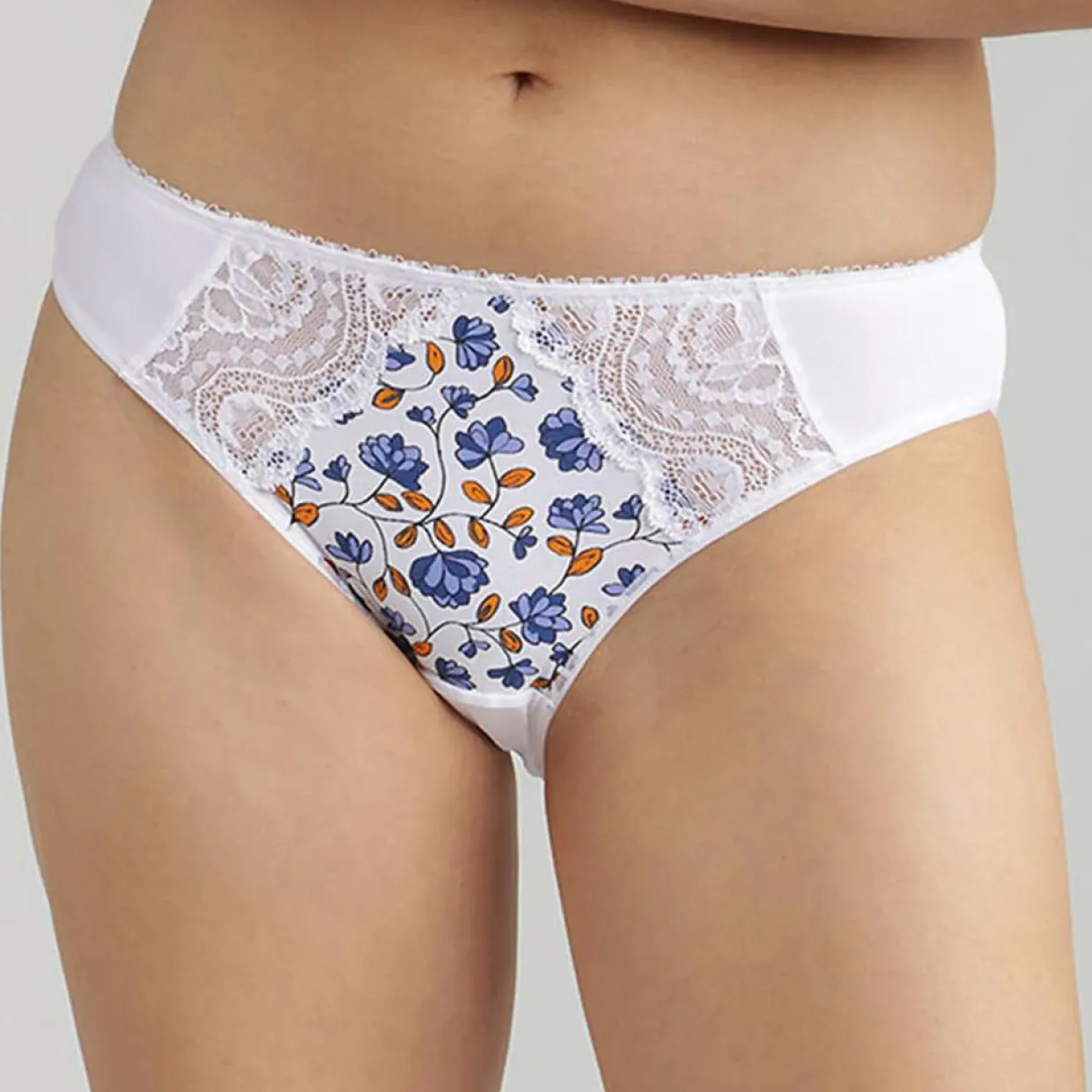 Femme Playtex Lingerie, Nuit^Culotte Flower Elegance imprimé estival blanche