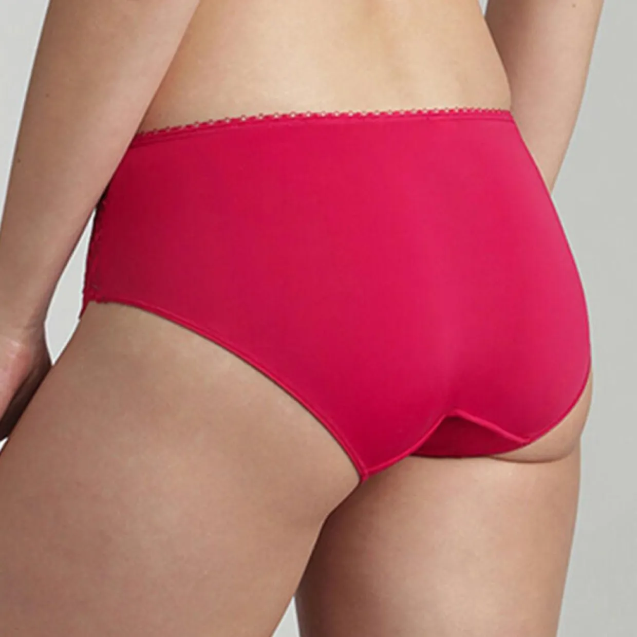 Culotte midi en dentelle Flower Elegance rouge-Playtex New