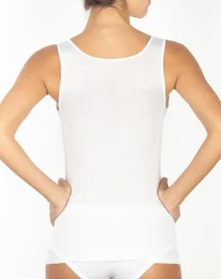 Femme Mare Tops Et Blouses^Débardeur Dora en Coton avec dentelle blanc