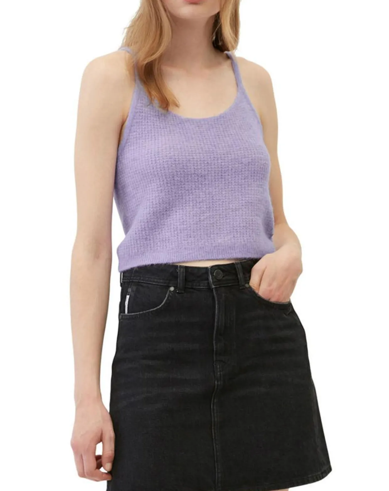 Femme Marc O'Polo T-Shirts^Débardeur en Alpaga & Laine mélangés cropped violet clair