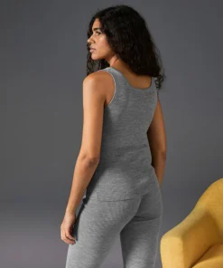 Femme Rodier Gilets Et Cardigans^Debardeur Ségolène 100% laine Cotelé gris argent