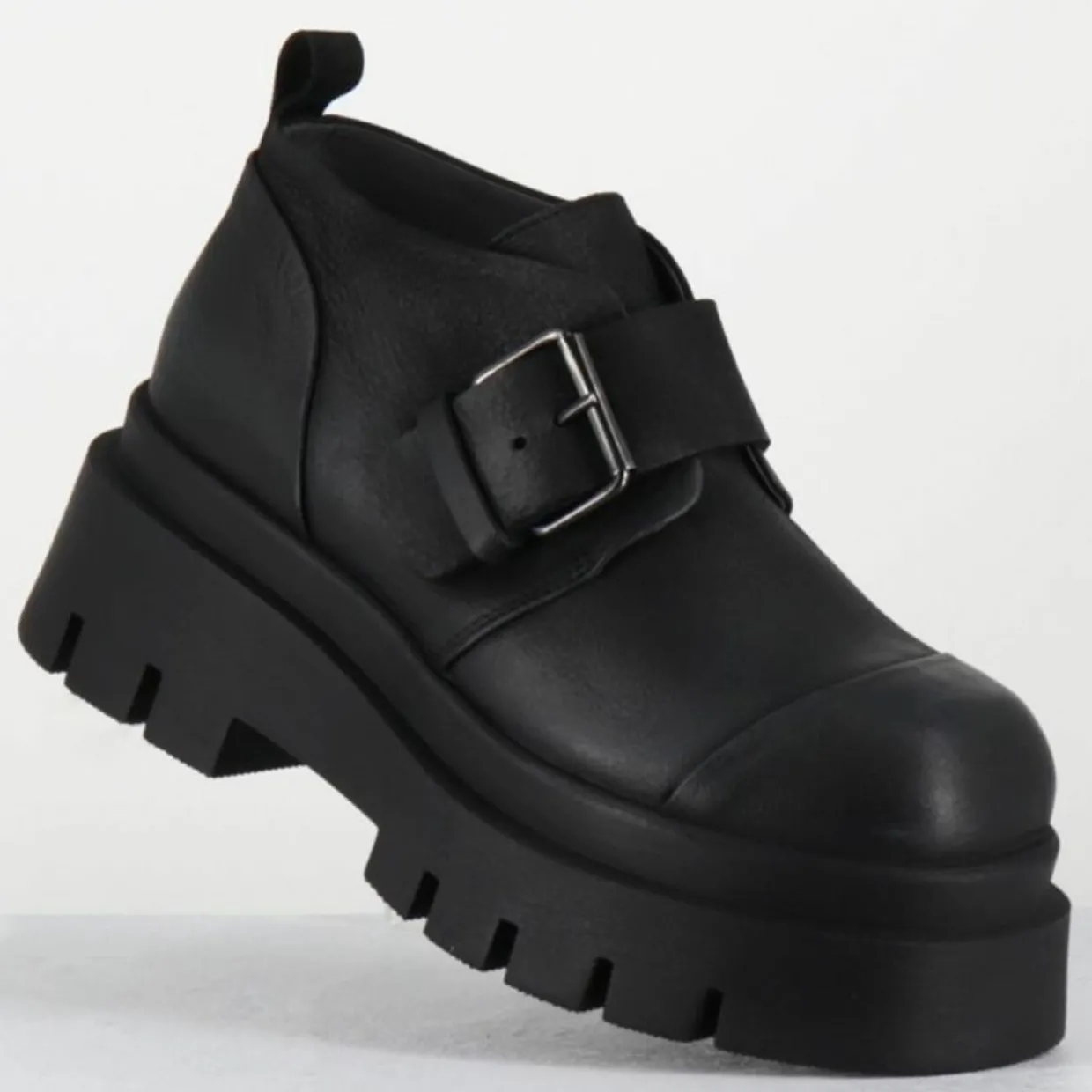 Femme Lofina Derbies^Derbies en Cuir 4005 gas noires - Talon : 6cm