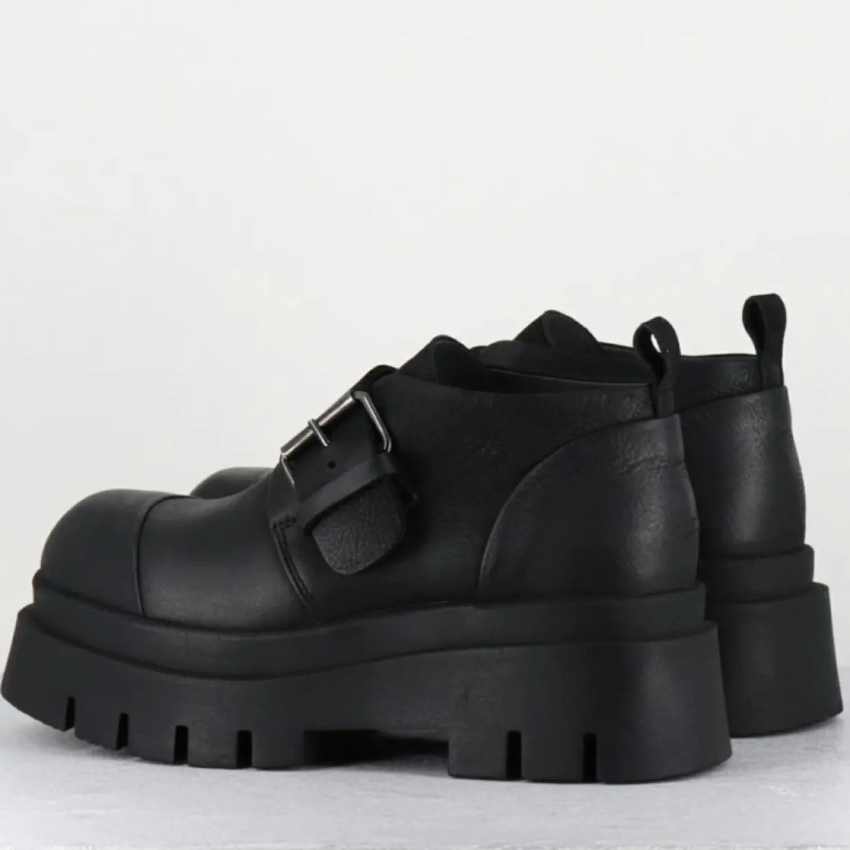 Femme Lofina Derbies^Derbies en Cuir 4005 gas noires - Talon : 6cm