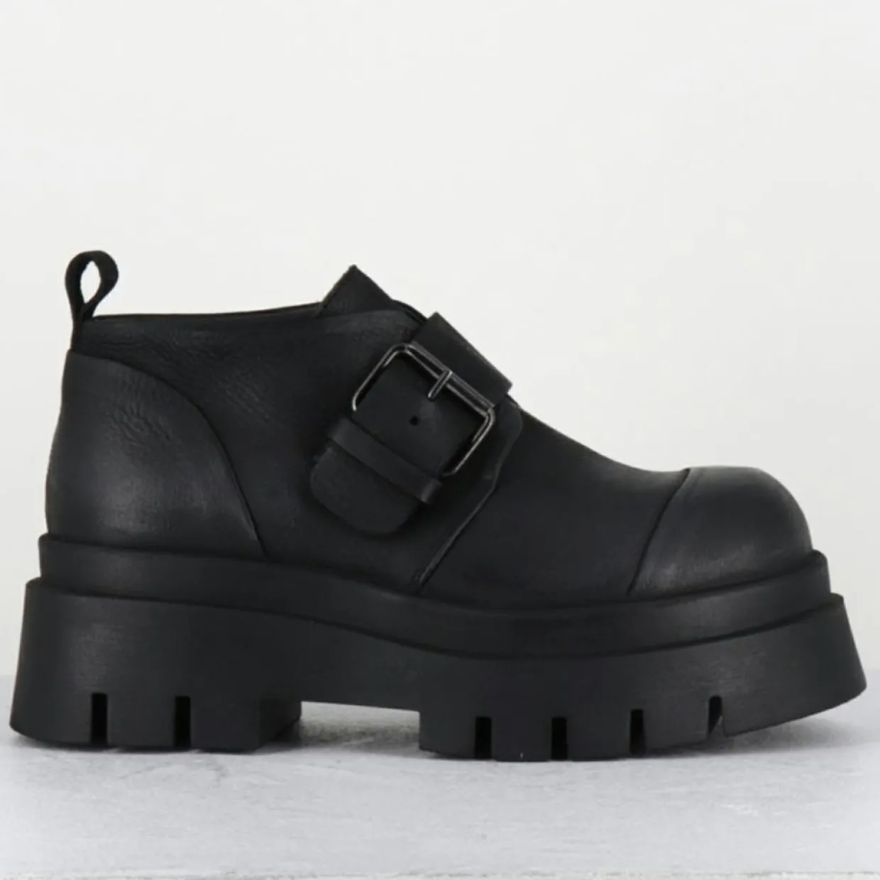 Femme Lofina Derbies^Derbies en Cuir 4005 gas noires - Talon : 6cm