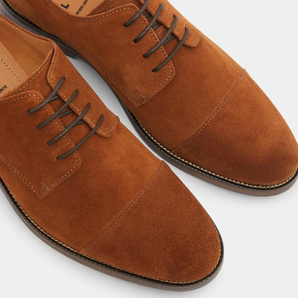 Derbies en Cuir camel-Comptoir GL Outlet