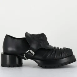 Derbies en Cuir lion noires - Talon : 9.5cm-SDM Outlet