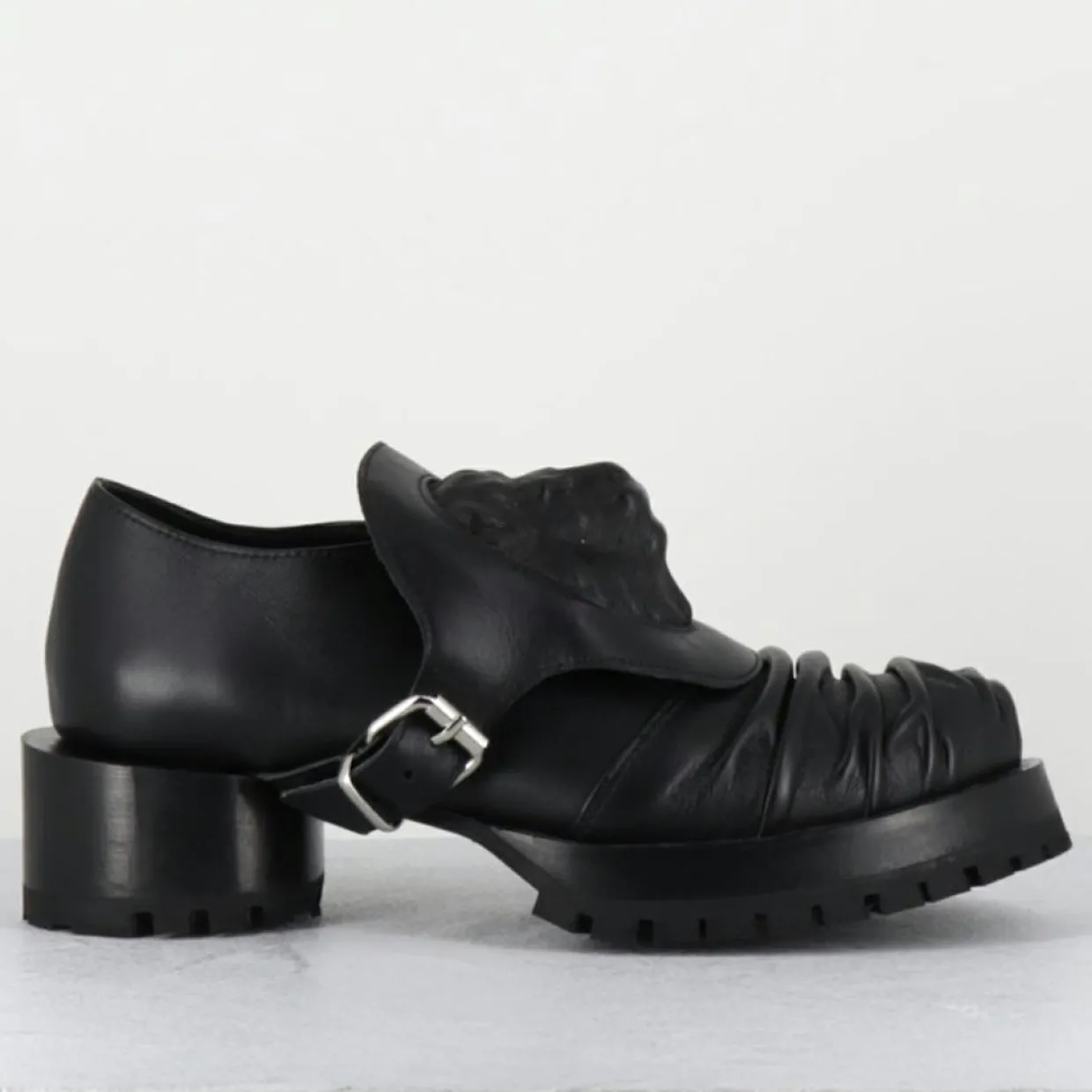 Derbies en Cuir lion noires - Talon : 9.5cm-SDM Outlet