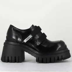 Derbies en Cuir M6349 noires - Talon : 5.5cm-Premiata Outlet