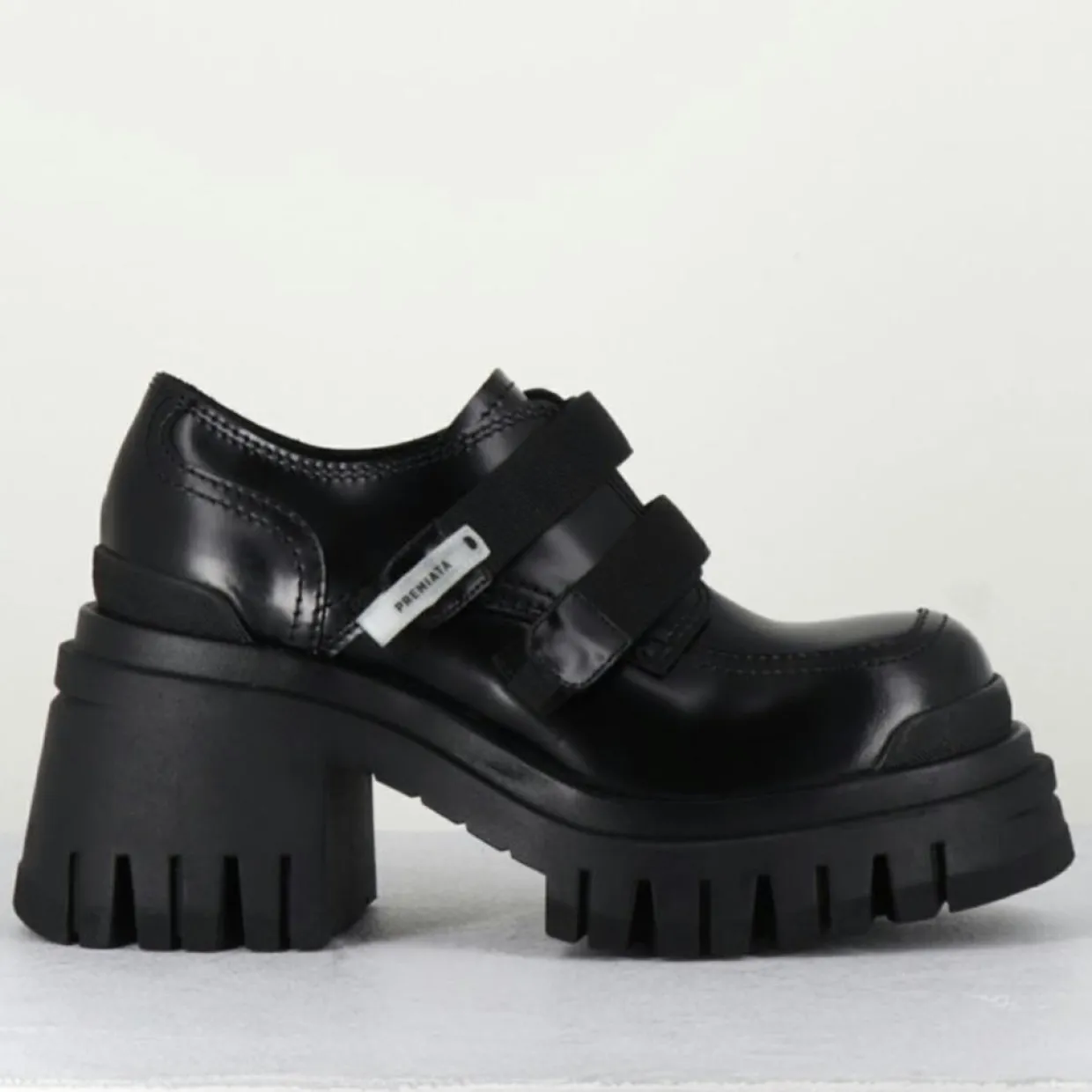 Derbies en Cuir M6349 noires - Talon : 5.5cm-Premiata Outlet