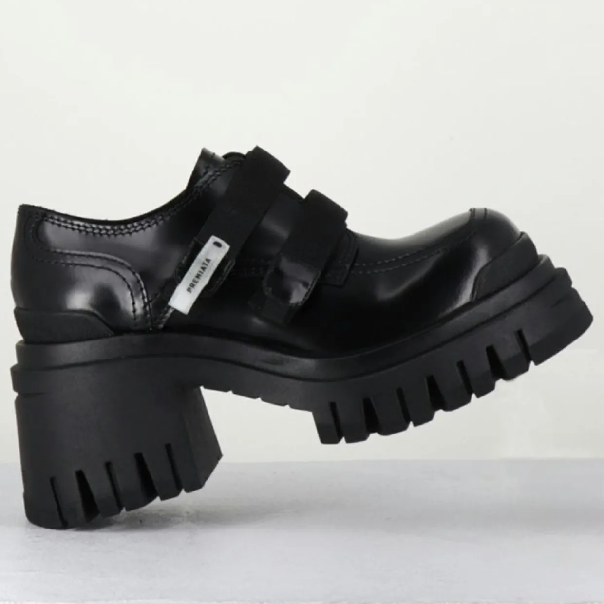 Derbies en Cuir M6349 noires - Talon : 5.5cm-Premiata Outlet