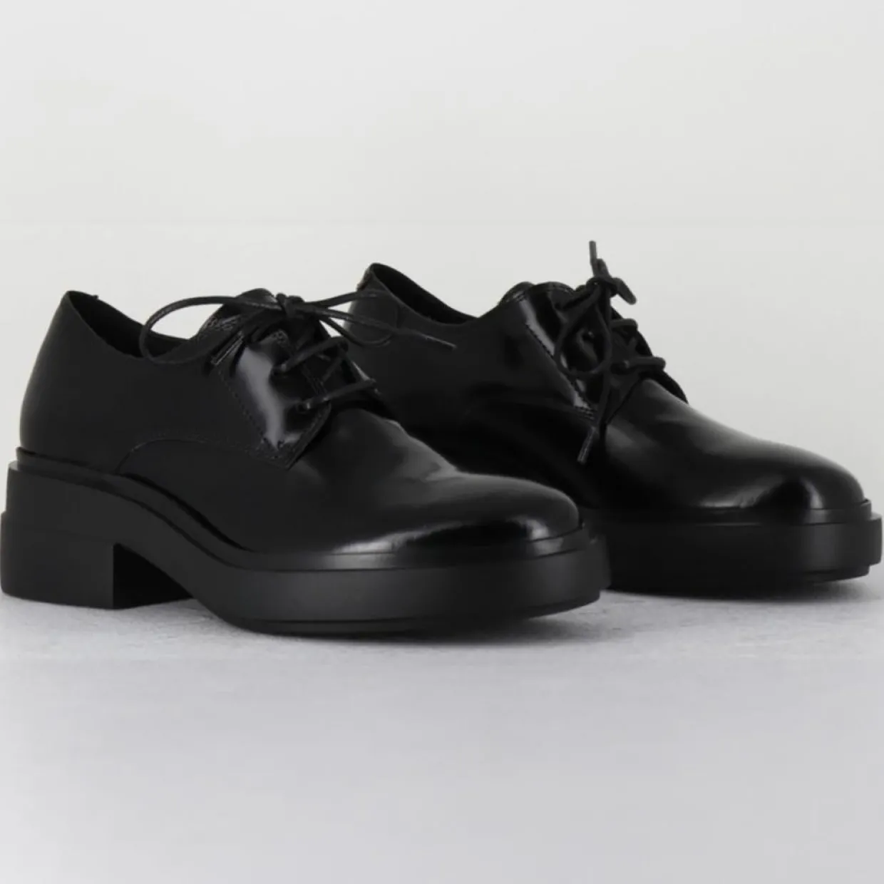 Femme Vic Matie Derbies^Derbies en Cuir noires - Talon 5.5 cm