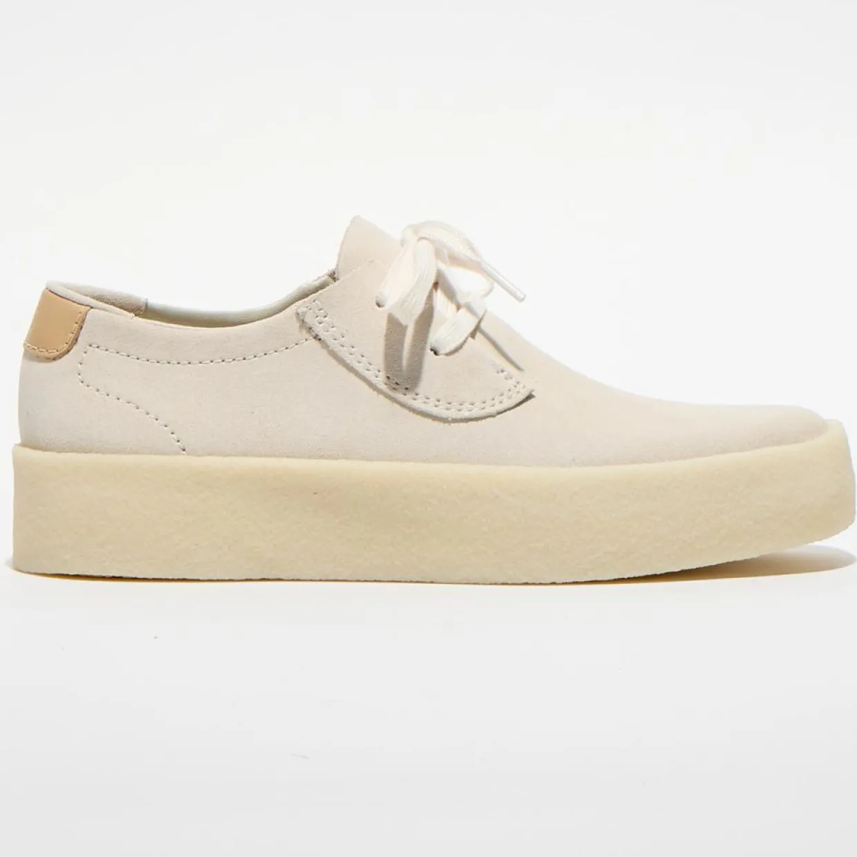 Homme Clarks Derbies^Derbies en Velours de Cuir Ashcott Cup écrues