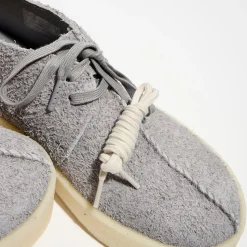 Derbies en Velours de Cuir texturé Trek Cup grises-Clarks New