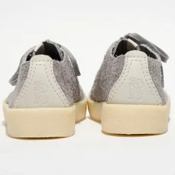 Derbies en Velours de Cuir texturé Trek Cup grises-Clarks New