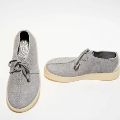 Derbies en Velours de Cuir texturé Trek Cup grises-Clarks New