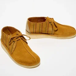 Derbies en Velours de Cuir Desert Trek ocre-Clarks Sale