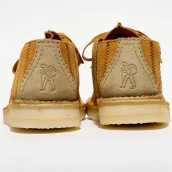 Derbies en Velours de Cuir Desert Trek ocre-Clarks Sale