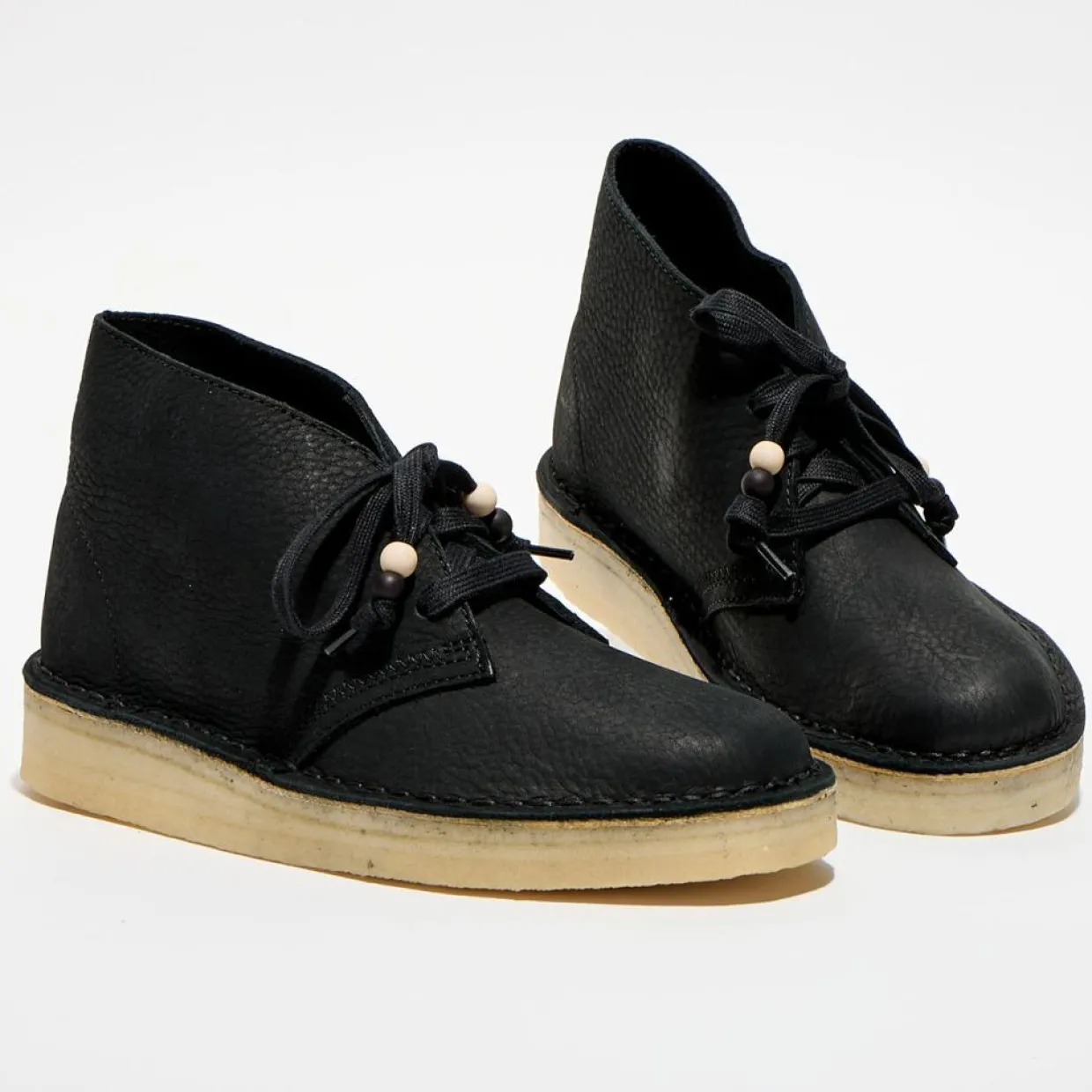Femme Clarks Bottines^Desert boots en Velours de Cuir Coal noires
