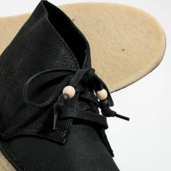 Femme Clarks Bottines^Desert boots en Velours de Cuir Coal noires