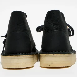 Femme Clarks Bottines^Desert boots en Velours de Cuir Coal noires