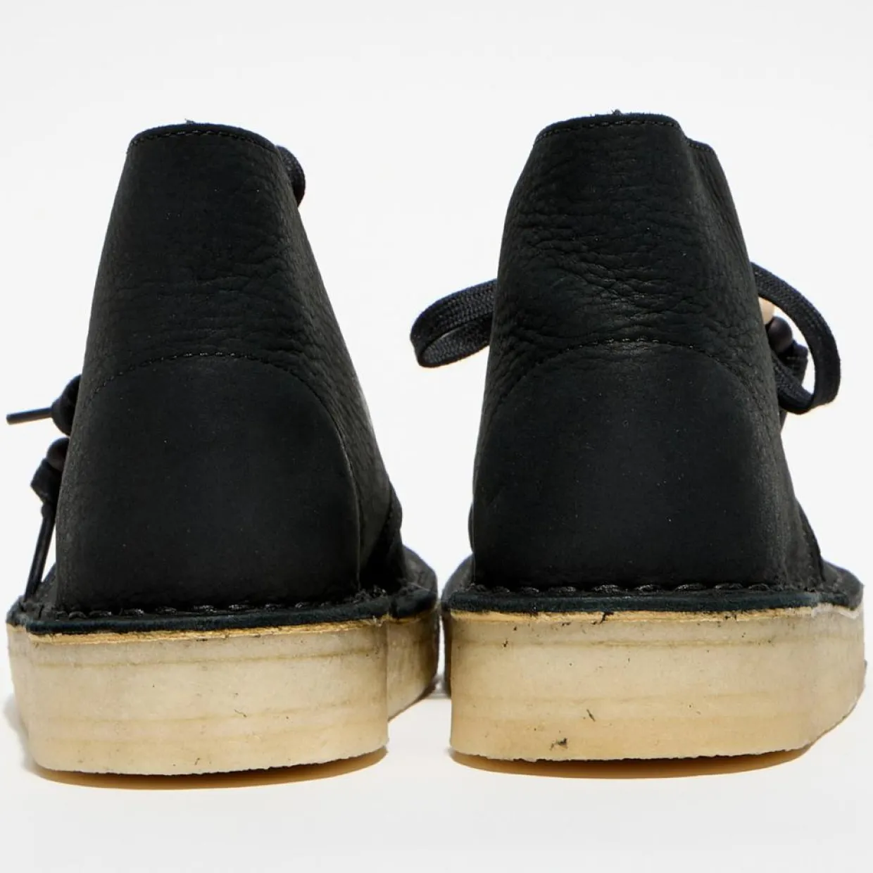 Femme Clarks Bottines^Desert boots en Velours de Cuir Coal noires