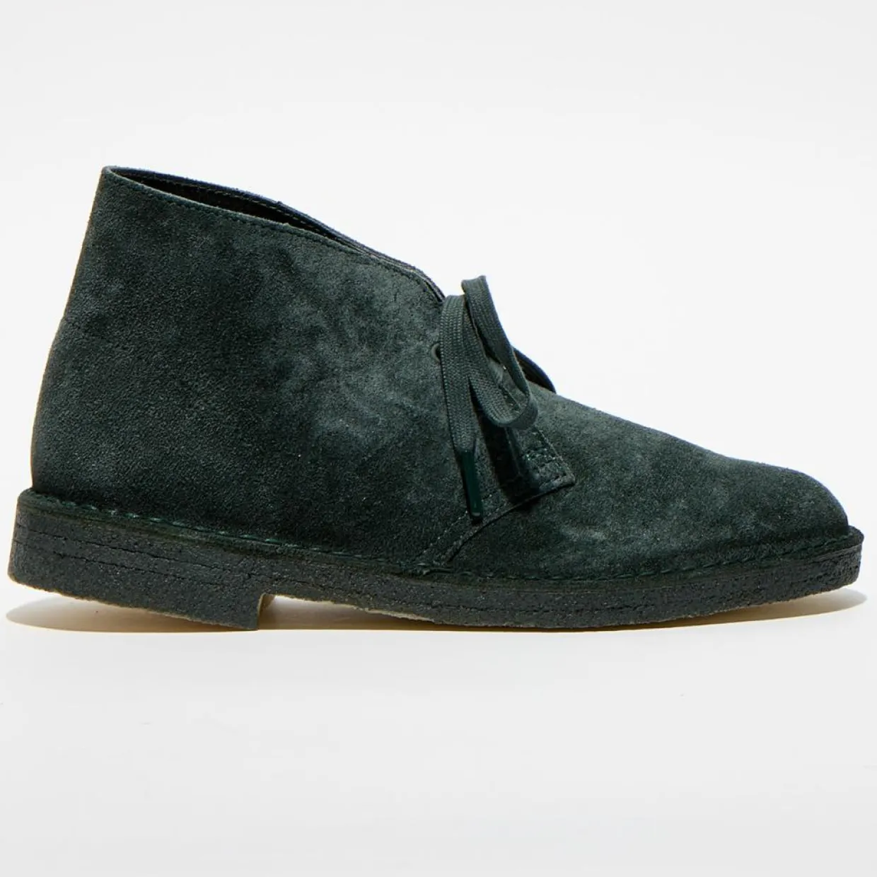 Desert boots en Velours de Cuir vert foncé-Clarks