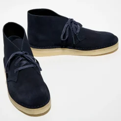 Homme Clarks Boots^Desert boots en Velours de Cuir Coal marine