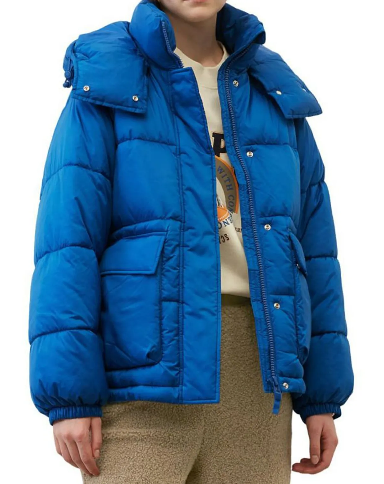 Doudoune à capuche Puffer bleue-Marc O'Polo New