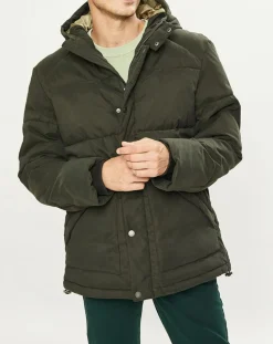 Doudoune Micro Twill Barn Puffer kaki foncé-Dockers Online