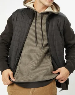 Homme Hackett London Manteaux^Doudoune Bi-matière Hybride Media noir/marron