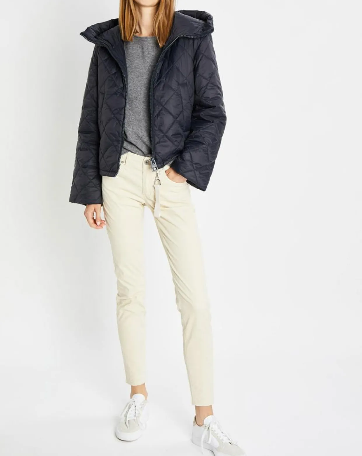 Doudoune Courte à Capuche bleu marine-Marc O'Polo Discount