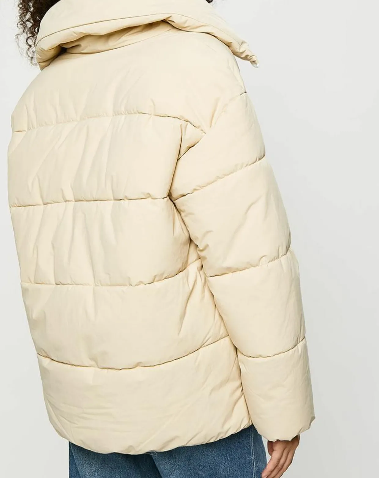Femme Esprit Manteaux^Doudoune courte col montant zip collection EDC by beige