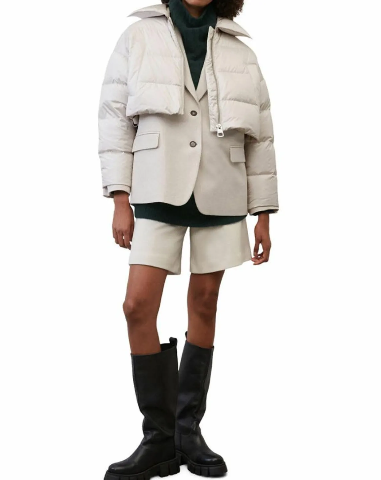 Femme Marc O'Polo Manteaux^Doudoune Cropped écrue