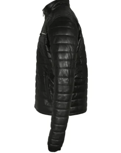 Doudoune en Cuir Anibal noire-Blue Wellford Best