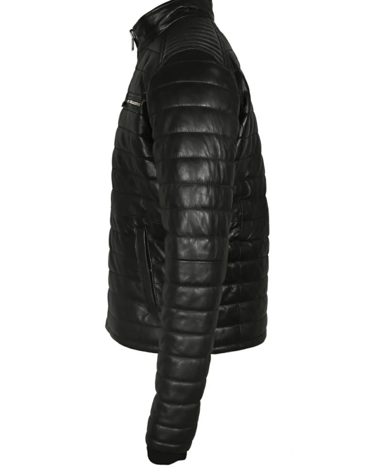 Doudoune en Cuir Anibal noire-Blue Wellford Best