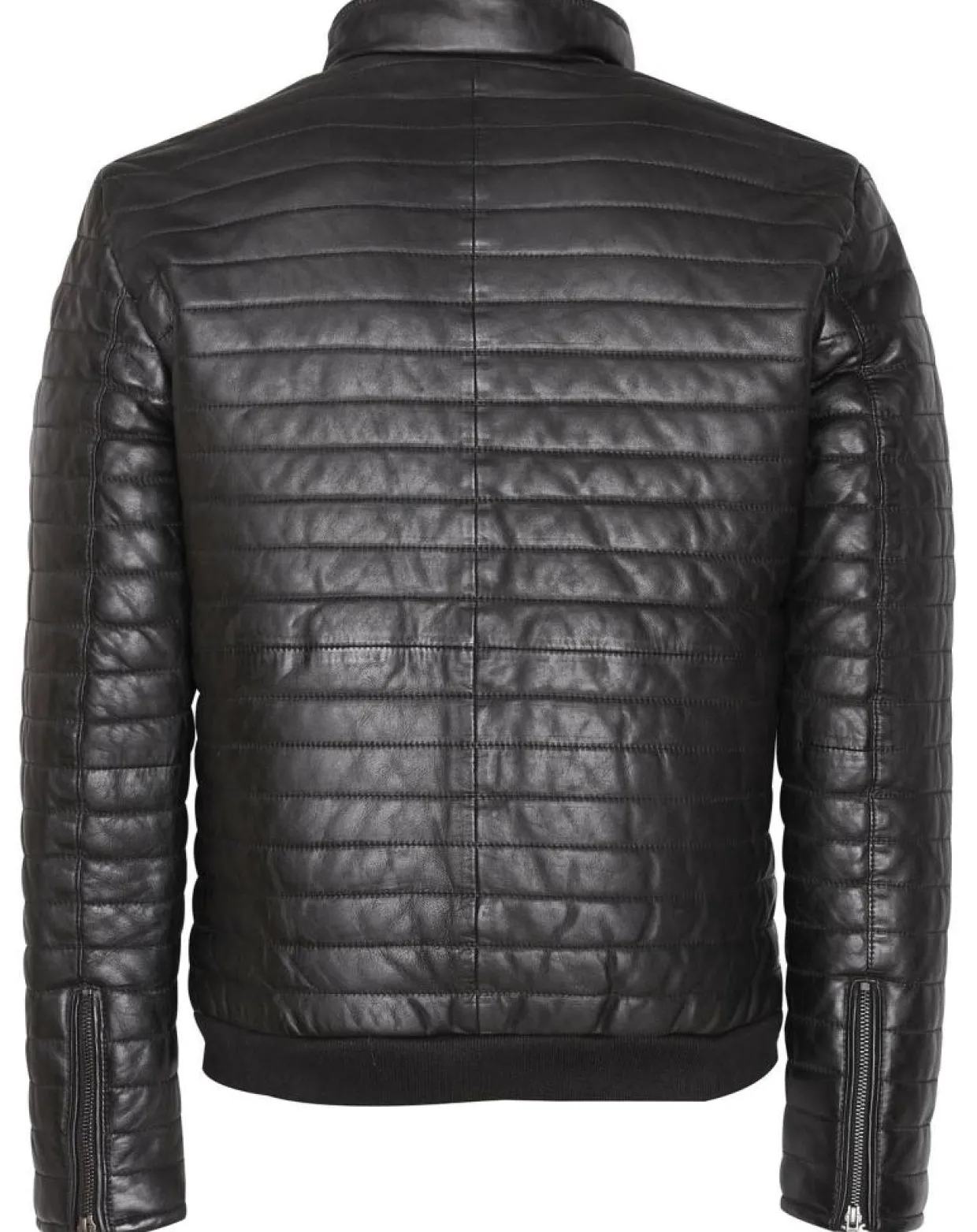 Homme Blue Wellford Vestes, Blousons^Doudoune en Cuir Camilo noire