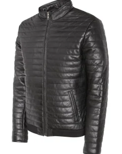 Homme Blue Wellford Vestes, Blousons^Doudoune en Cuir Camilo noire