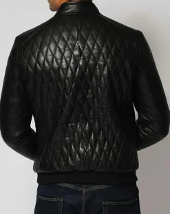 Doudoune en Cuir Javier noire-Chyston Hot