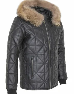 Doudoune en Cuir Kinabalu noire-Chyston New