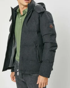 Homme Hackett London Manteaux^Doudoune en Flanelle Puffer gris foncé