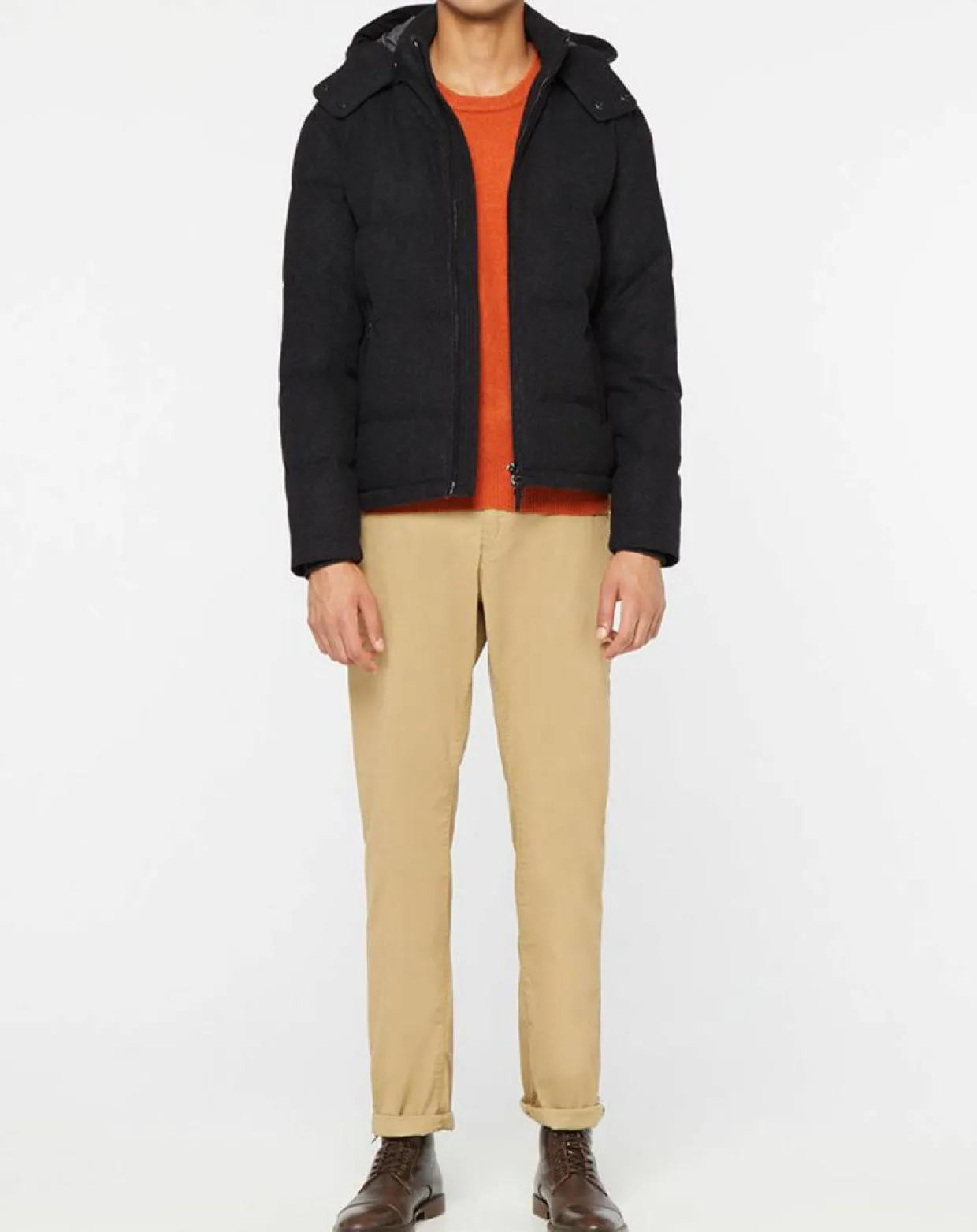 Homme Hackett London Manteaux^Doudoune en Flanelle Puffer gris foncé