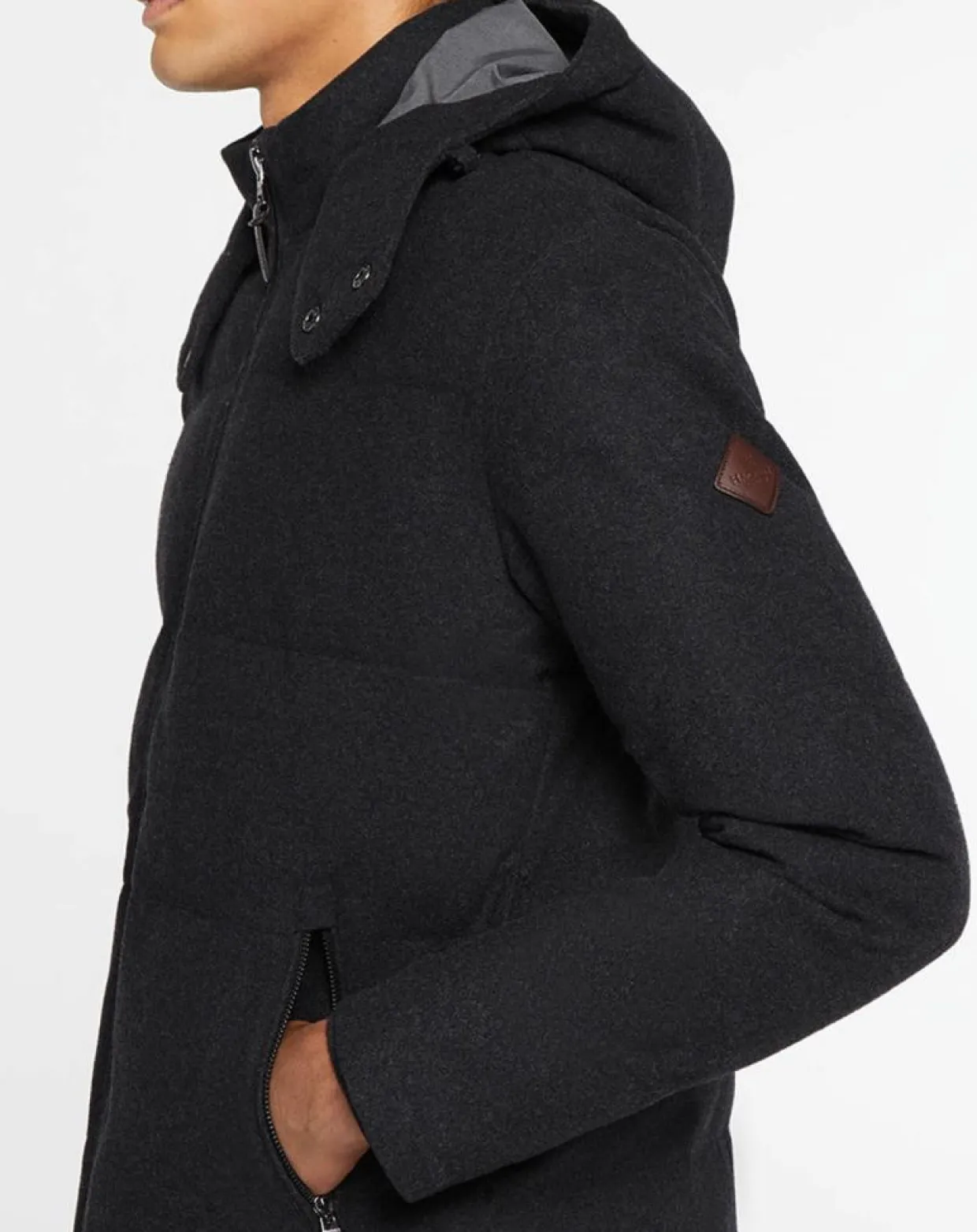 Homme Hackett London Manteaux^Doudoune en Flanelle Puffer gris foncé