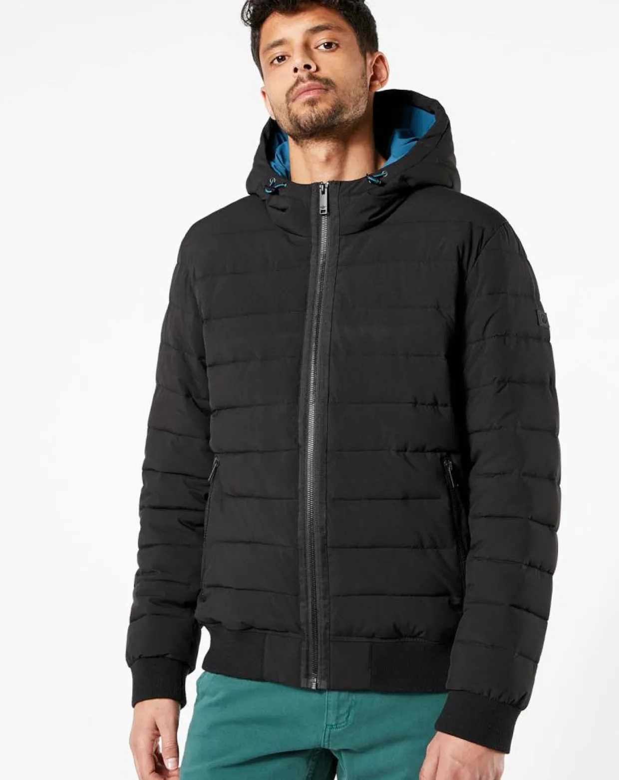 Homme Dockers Manteaux^Doudoune Hooded Puffer noire