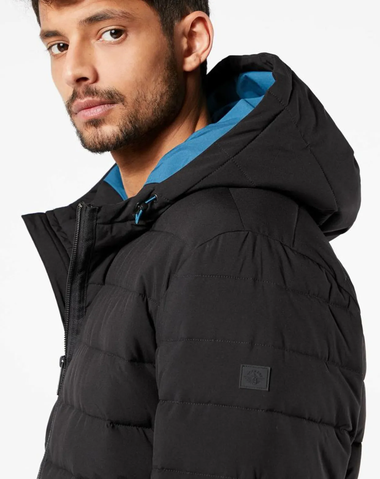 Homme Dockers Manteaux^Doudoune Hooded Puffer noire