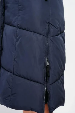 Doudoune longue bleu nuit-Assuili Clearance